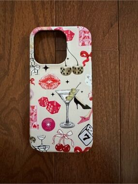 Stylish Pink & White Patterned Phone Case - Compatible with Smartphones